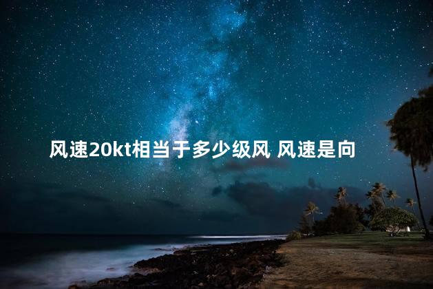 风速20kt相当于多少级风 风速是向量吗